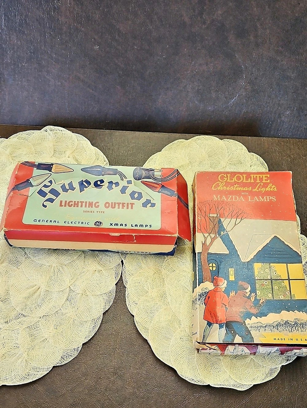 Vintage General Electric Glolite 2 Sets Christmas String Lights